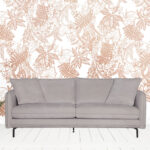 Canapé 3 places Modène beige déco vintage Athezza