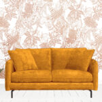 Canapé 2 places Modène moutarde déco vintage Athezza