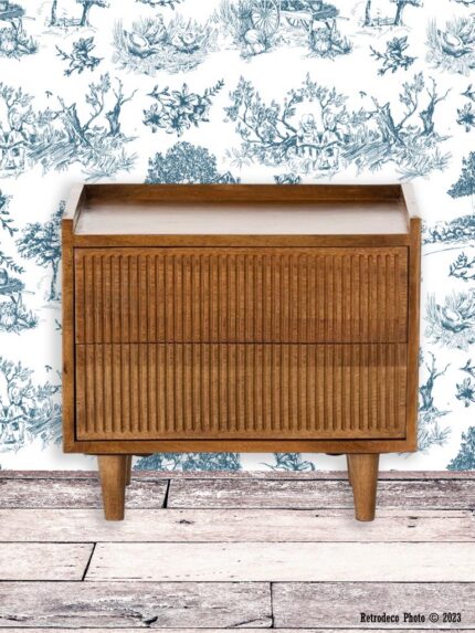 Chevet Kinara en bois déco vintage Athezza