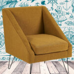 Fauteuil Half jaune moutarde Athezza déco vintage