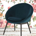 Fauteuil Ruvana velours canard déco vintage Athezza