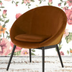Fauteuil Ruvana velours Gold déco vintage Athezza