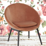 Fauteuil Ruvana velours rose poudré déco vintage Athezza