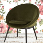 Fauteuil Ruvana velours vert mousse déco vintage Athezza