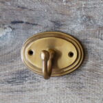 Patère laiton ovale style déco brocante IB Laursen