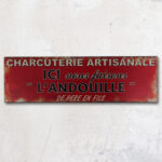 Plaque métal Charcuterie artisanale déco campagne Antic Line