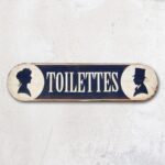 Plaque décorative Toilettes déco brocante