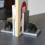 Serre-livres Cochon zinc déco campagne Antic Line