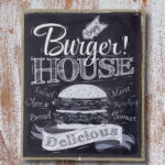 Tableau sur lin Burger House Athezza