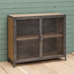 Buffet 2 portes métal perforé Lenny déco atelier