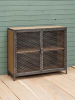 Buffet 2 portes métal perforé Lenny déco atelier