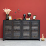 Buffet persiennes marron foncé Oriel Chehoma