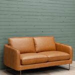 Canapé cuir pieds métal Freeman Chehoma