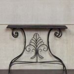 Console Margaret métal patine noire Chehoma