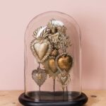 Dôme coeurs ex-voto ovale déco brocante Chehoma
