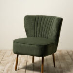 Fauteuil Horner velours côtelé kaki Chehoma