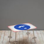 Petite table Télésiège en métal déco montagne Chehoma