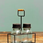 Salière et poivrière rustique déco brocante Chehoma