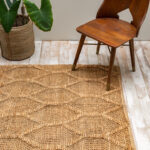 Tapis coton et jute Camel Chehoma 120x180