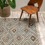 Tapis coton et jute Losange Chehoma