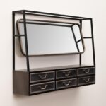 Vestiaire métal et miroir Bonaparte déco brocante Chehoma