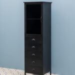 Vitrine Stenton métal noir 5 tiroirs déco atelier Chehoma