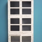 Armoire vitrée Montravel blanc Antique déco campagne Chehoma