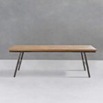 Banc pliable Market plateau en teck recyclé Chehoma