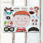 Carte postale Stickers Pirate Visage Isabelle Chauvet
