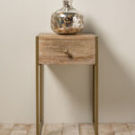 Table de chevet Eden manguier et laiton Chehoma