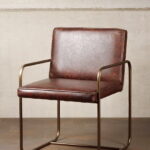 Fauteuil cuir et métal Circuit déco vintage Chehoma