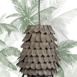 Suspension Hélénie métal patine zinc Chehoma