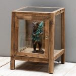 Table de chevet bois et verre Laval Chehoma