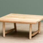 Table basse carrée  bois brut Archipel déco naturelle Chehoma