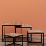 Set de 4 tables d'appoint gigognes en teck recyclé Chehoma