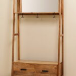 Vestiaire manguier 2 tiroirs et miroir Deva déco campagne