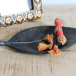 Vide-poches feuille patine cuivrée déco brocante Chehoma