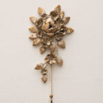 Crochet fleur blanche et or Chehoma