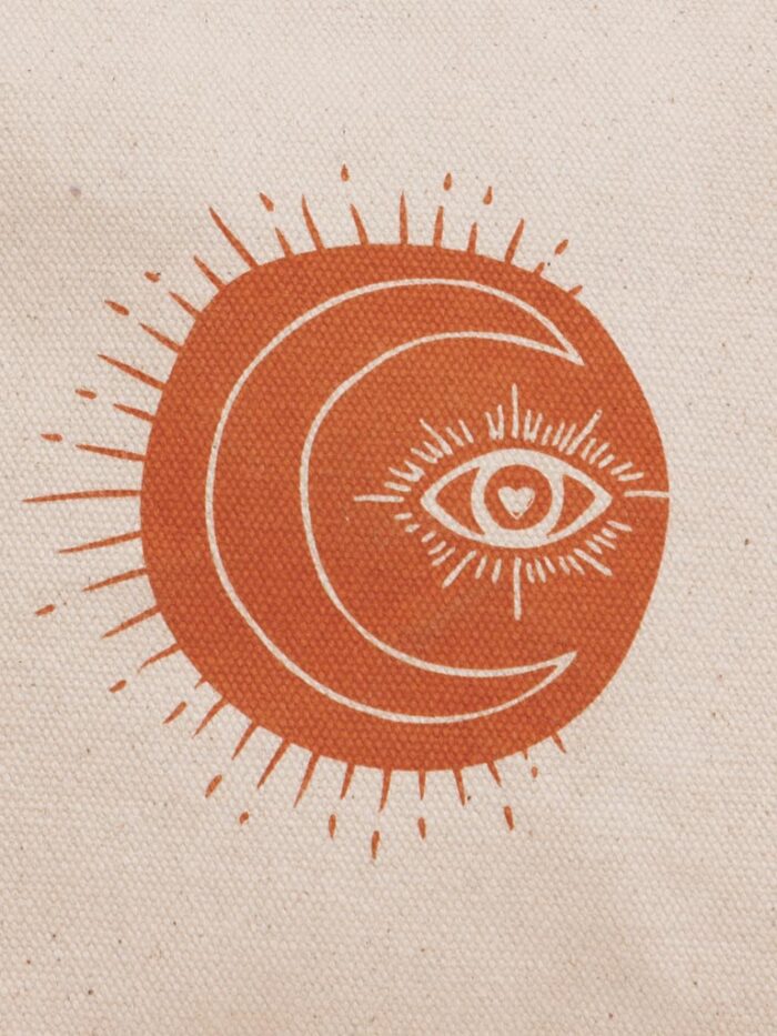 Pochette avec lune Terracotta Chehoma – Image 3