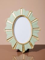 Porte photo ovale vert menthe dorure Chehoma – Image 2