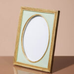 Porte photo vert menthe bords dorés Chehoma