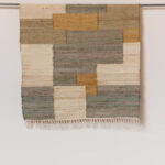 Tapis Kilim jaune et vert Chehoma