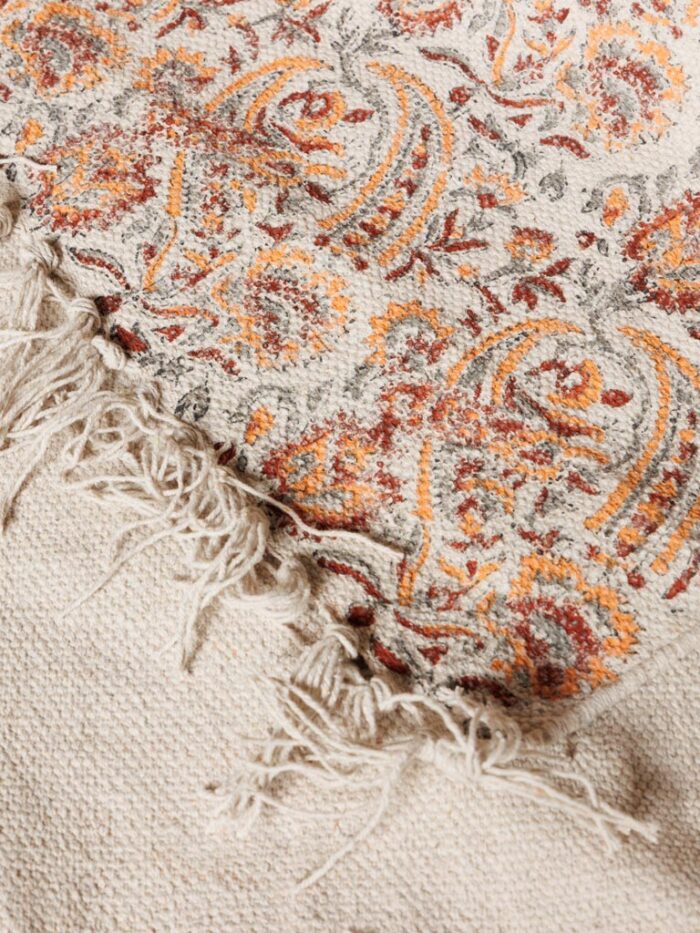 Tapis rose imprimé cashmere Chehoma – Image 2